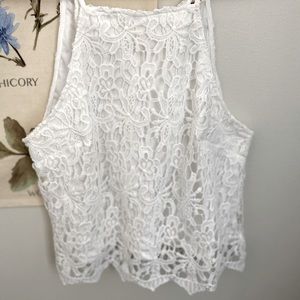 Lace detail top